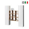 Suspended white storage wall 2 cupboards 9 shelves Pella WH On Sale