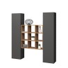 Suspended storage wall 2 cupboards modern wooden bookcase Pella RT Offers