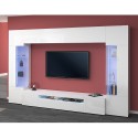 White living room wall system TV stand 2 wall cabinets Sultan WH Discounts