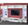 White Living Room Wall Unit with TV Stand and Two Glass Cabinets - Sultan WH Catalog