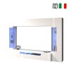White Living Room Wall Unit with TV Stand and Two Glass Cabinets - Sultan WH On Sale
