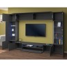 Modern Wall Unit with Floating TV Stand and 2 Glass Cabinets Sultan RT Discounts