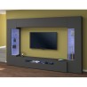 Modern Wall Unit with Floating TV Stand and 2 Glass Cabinets Sultan RT Sale