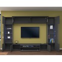 Modern Wall Unit with Floating TV Stand and 2 Glass Cabinets Sultan RT Catalog