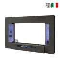 Modern Wall Unit with Floating TV Stand and 2 Glass Cabinets Sultan RT On Sale