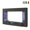 Modern Wall Unit with Floating TV Stand and 2 Glass Cabinets Sultan RT On Sale
