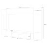 Modern Wall Unit with Floating TV Stand and 2 Glass Cabinets Sultan RT Choice Of