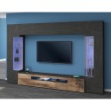 Modern black wood TV wall unit 2 wall cabinets Sultan AP Sale