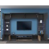 Modern black wood TV wall unit 2 wall cabinets Sultan AP Catalog