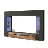 Modern black wood TV wall unit 2 wall cabinets Sultan AP Offers
