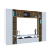 Arkel WH white wooden TV cabinet bookcase wall unit Offers