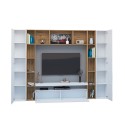 Arkel WH white wooden TV cabinet bookcase wall unit Sale