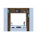 Arkel WH white wooden TV cabinet bookcase wall unit Discounts
