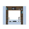 Arkel WH white wooden TV cabinet bookcase wall unit Discounts