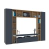 Modern TV stand bookcase storage wall black wood Arkel AP Offers