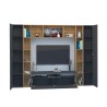 Modern TV stand bookcase storage wall black wood Arkel AP Sale