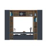 Modern TV stand bookcase storage wall black wood Arkel AP Discounts