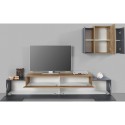 Modern wall-mounted TV stand black wood Stady AP Discounts
