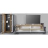 Modern Black and Wood Wall Unit Entertainment Center with TV Stand and Display Cabinet Woud AP Sale