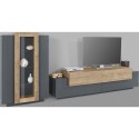 Modern black and wood TV cabinet wall unit Woud AP Discounts