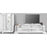 Woud WH White Living Room Wall Unit TV Stand with Glass Display Discounts