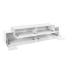 White 200cm living room TV stand 4 compartments and 3 doors Corona Low Lacq Sale