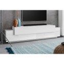 White 200cm living room TV stand 4 compartments and 3 doors Corona Low Lacq Discounts