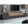 Modern design TV stand 240cm grey and wood Corona Low Hound Discounts