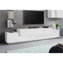 Modern design TV cabinet 240cm white 4 compartments and 3 doors Corona Low Bial Discounts