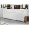 Modern white kitchen sideboard 200cm 4 compartments Corona Side Lacq Discounts