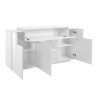 Sideboard white sideboard modern design 160cm 3 compartments Corona Side Lacq Sale