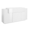 Sideboard white sideboard modern design 160cm 3 compartments Corona Side Lacq Offers
