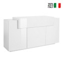 Sideboard white sideboard modern design 160cm 3 compartments Corona Side Lacq On Sale