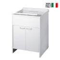 Laundry cabinet with board 2 doors 60x50cm 9002K Negrari On Sale