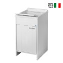 Laundry cabinet 45x50cm white washing board 9006K Negrari On Sale