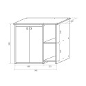 External white 2-compartment PVC 5012PRO Negrari washing machine cover cabinet Offers