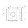 External white 2-compartment PVC 5012PRO Negrari washing machine cover cabinet Sale
