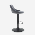 copy of Kitchen bar stool swivel adjustable footrest quilted velvet Nox Sale