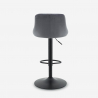 copy of Kitchen bar stool swivel adjustable footrest quilted velvet Nox Discounts