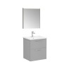 Suspended bathroom cabinet 60cm washbasin 2 drawers LED mirror Root VitrA S Choice Of