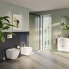 Suspended flush-to-the-wall WC pan with toilet seat Mia Round VitrA On Sale