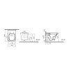 Suspended flush-to-the-wall WC pan with toilet seat Mia Square VitrA Sale
