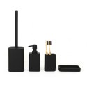 Bathroom accessories set soap dish dispenser brush holder black tumbler Onyx On Sale