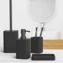Bathroom accessories set soap dish dispenser brush holder black tumbler Onyx Promotion