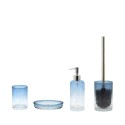 Bathroom accessories soap dish toothbrush holder glass blue Elba On Sale