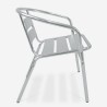 Aluminum chair with armrests garden bar restaurant stackable Sunday Offers