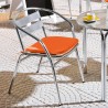Aluminum chair with armrests garden bar restaurant stackable Sunday Catalog