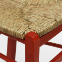 Vintage Wooden Dining Chair with Straw Seat for Kitchen Dining Room Paesana 