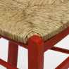 Vintage Wooden Dining Chair with Straw Seat for Kitchen Dining Room Paesana 