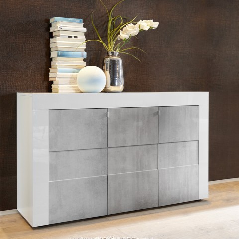 Scept S Easy 3-door living room sideboard white and grey storage unit Promotion
